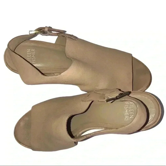 Eileen Fisher Glance Vachetta Sandals Size 8 - Picture 6 of 11